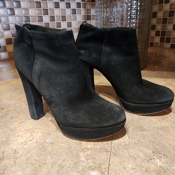 Platform Seude Ankle Boots - Picture 2 of 2
